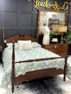 Vintage full-size poster bed w/rails