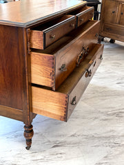 Antique carved dresser w/mirror