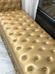 French Provincial rolled-arm bench ￼