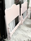 Vintage French Provincial twin bed pair (2) w/rails