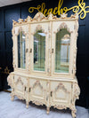 Lighted French Provincial china cabinet