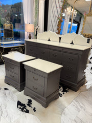 Two-tone nightstand pair (2)