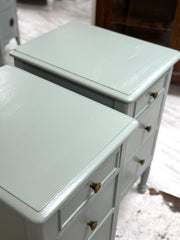 Pair of vintage blue nightstands