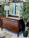 Antique Burlwood dresser w/mirror