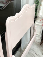 Vintage French Provincial twin bed pair (2) w/rails