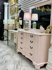 Vintage pink dresser w/mirror
