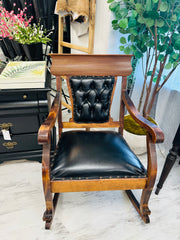 Antique tufted rocking chair