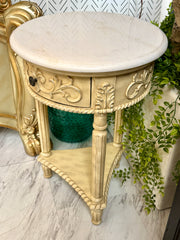 Marble top side table