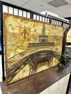 Parisian burlap wall art