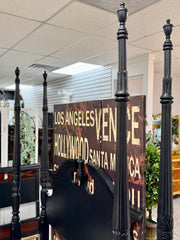 Queen four-poster bed w/matching rails