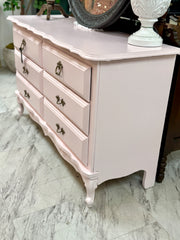 Pink French Provincial dresser