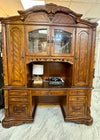 Executive style desk w/lighted hutch