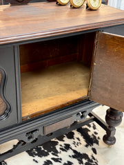 Vintage Jacobean server on casters