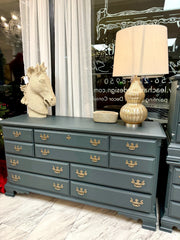 Long midnight blue dresser