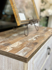 Faux wood 5-drawer chest
