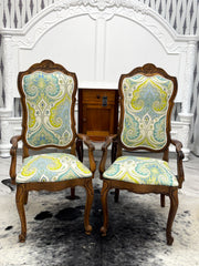 French Provincial arm chair pair (2)