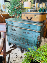 Turquoise Bombay style French Cabinet