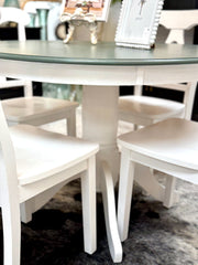 42” round pedestal table  w/4 chairs