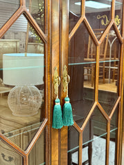 Lighted vintage china cabinet
