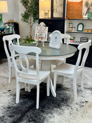 42” round pedestal table  w/4 chairs