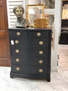 Vintage bow front chest