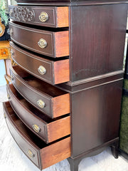 Antique bow front chest