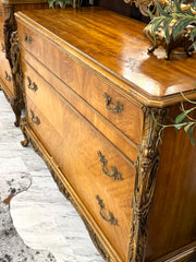 French Louis XV Full bedroom set w/rails