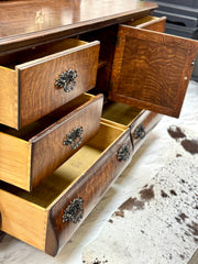 Vintage tiger wood buffet/sideboard/dresser