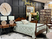 Vintage full-size poster bed w/rails