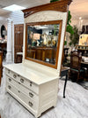 Antique carved wood dresser w/mirror
