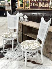 Pair of vintage cane back chairs (2)