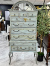 Vintage Lexington highboy w/mirrored top