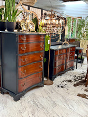 Vintage mahogany two-tone chest