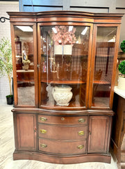 Vintage mahogany china cabinet
