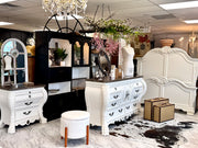 Marble top nightstand pair (2)