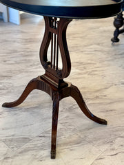 Vintage Lyre mahogany side table