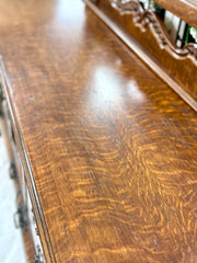 Vintage tiger wood buffet/sideboard/dresser