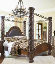 King-size canopy bed w/rails