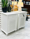 Pair of white nightstands/side tables