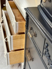 French Provincial Cabinet & hutch