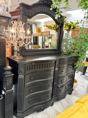 Curved X-tall dresser w/mirror