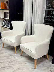 White faux leather chair (ea.)
