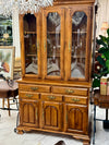 Vintage lighted bubble glass china cabinet