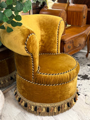 French MCM velvet chair