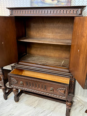 Vintage Jacobean China Cabinet