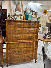 French Provincial chest on chest