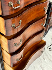 Vintage mahogany two-tone chest
