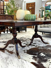 Vintage Duncan Phyfe dining table w/hidden leaf