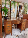 Vintage bow front desk/vanity