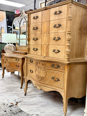 Antique Louis XIV French chest on casters